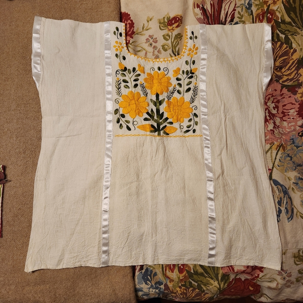 Huipil Embroidered Blouse